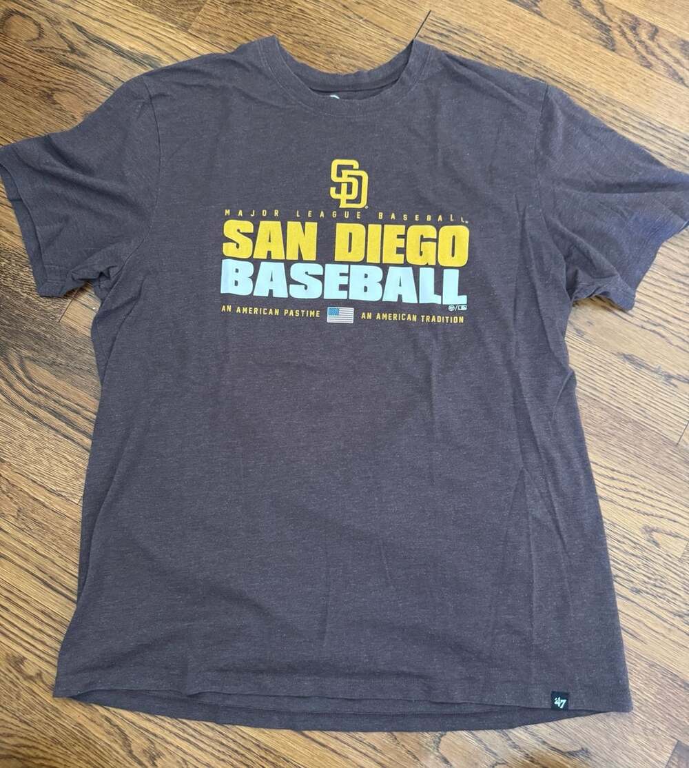 '47 Brand San Diego Padres T-Shirt Size XL Brown MLB Baseball Tee